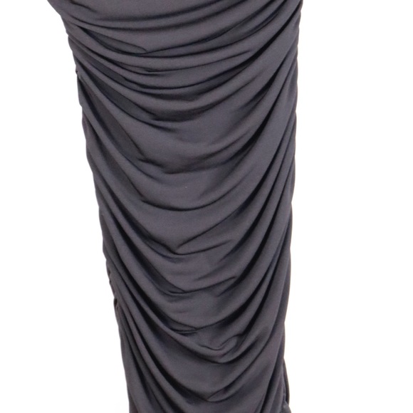 One shoulder black ruched dress/ homecoming dress/ club dress - Picture 11 of 14